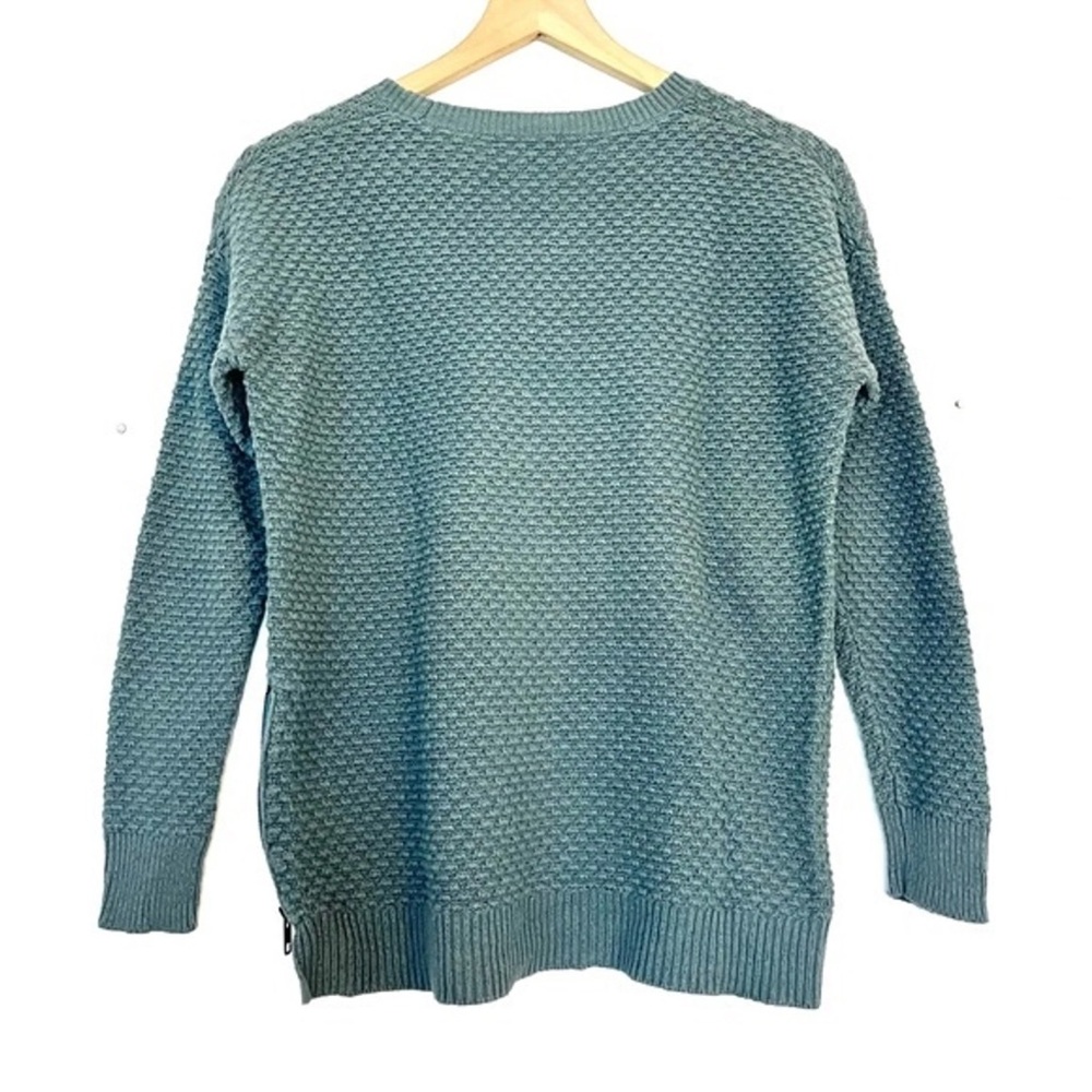 Madewell Landmark Textured Sweater with Side Zippers Moss Green Size Small - Picture 6 of 10